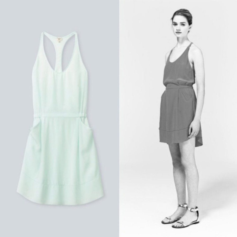 Wilfred Ice Blue Silk Dress